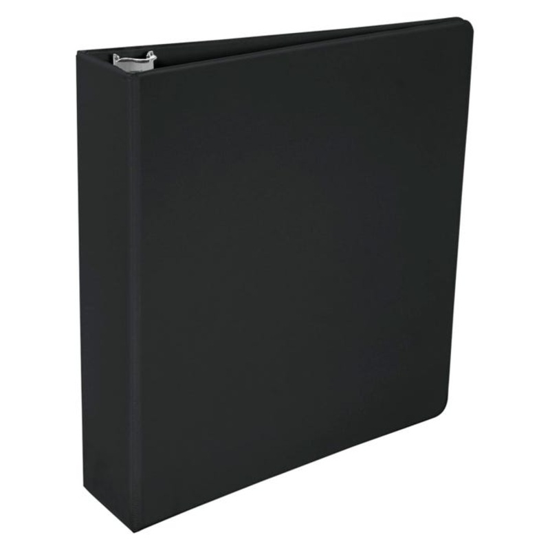 School Smart Round Ring Binder, Polypropylene, 2 Inches, Black
