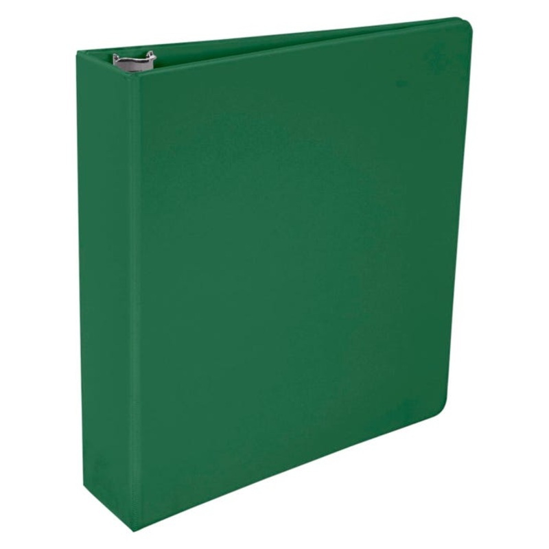School Smart Round Ring Binder, Polypropylene, 2 Inches, Green