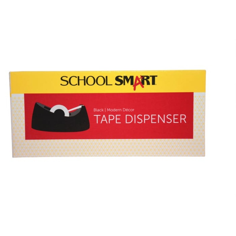 School Smart Weighted Tape Dispenser with 1 Inch Core, Black