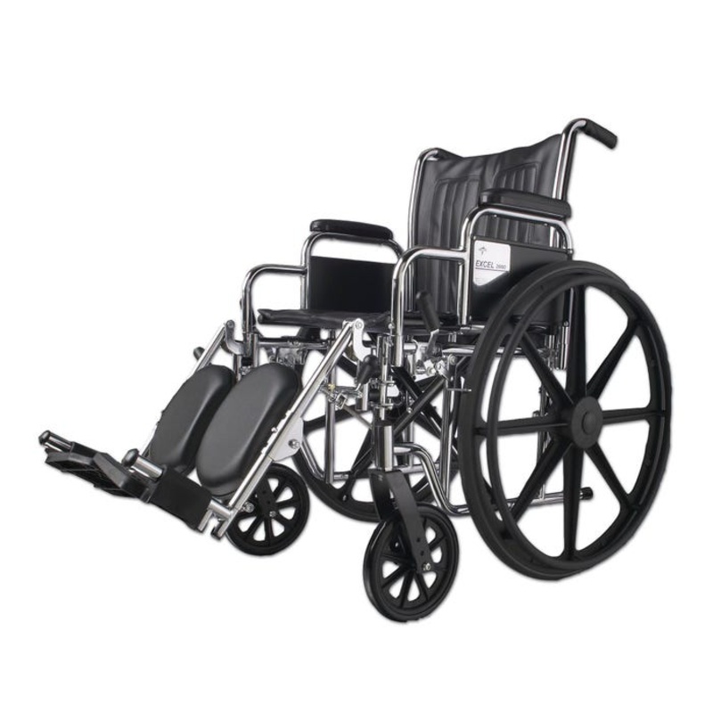 School Health Junior Seat Sway Away Footrest Wheelchair, 300 lb, 16 inch, Carbon Steel Frame, Chrome Plating