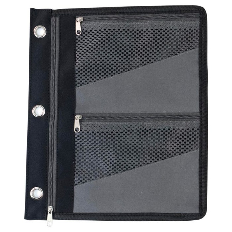 School Smart Binder Pouch, 9 x 11 Inches, Gray