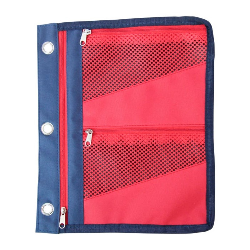 School Smart Binder Pouch, 9 x 11 Inches, Red