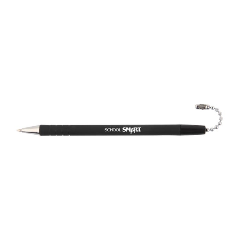 School Smart Counter Pen Refill, Medium Tip, Black Ink/Barrel