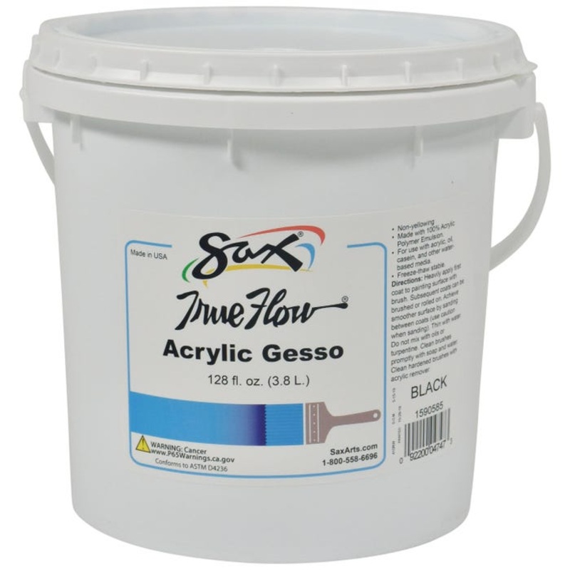 Sax Acrylic Gesso Primer, 1 Gallon, Black