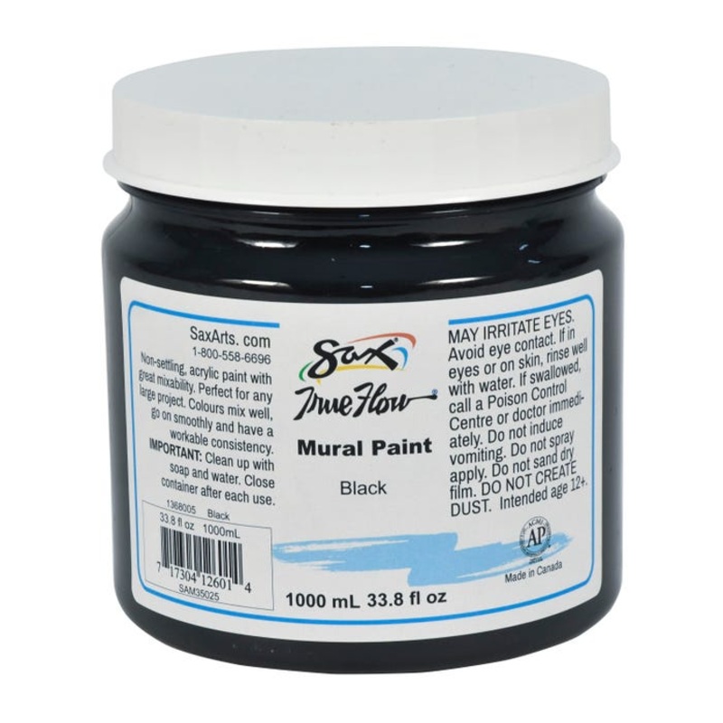 Sax Acrylic Mural Paint, 33.8 Ounces, Black