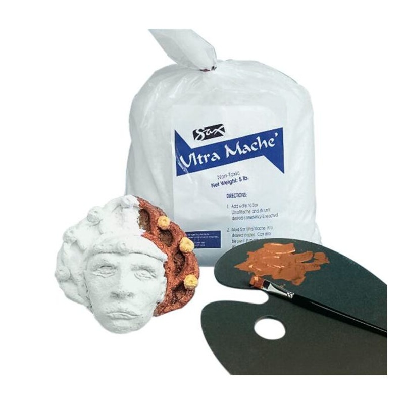 Sax Non-Toxic Ultra Mache Modeling Material, 12 Pounds, White