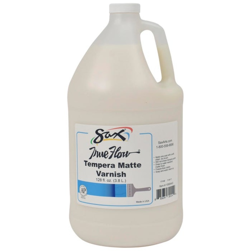 Sax True Flow Tempera Varnish, Matte Finish, 1 Gallon