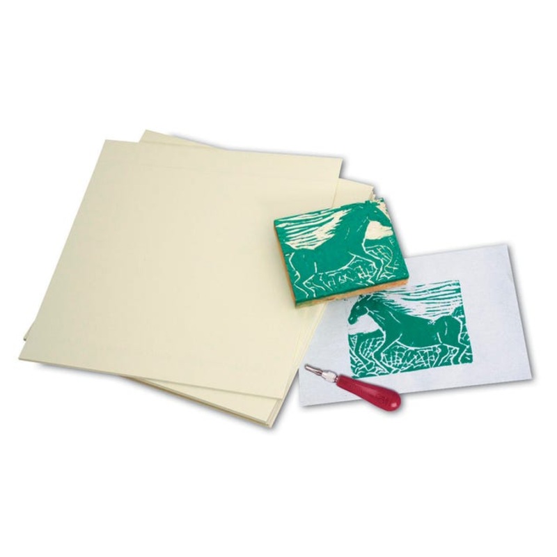 Sax Unmounted Linoleum Blocks, 4 x 6 Inches, Pack of 12