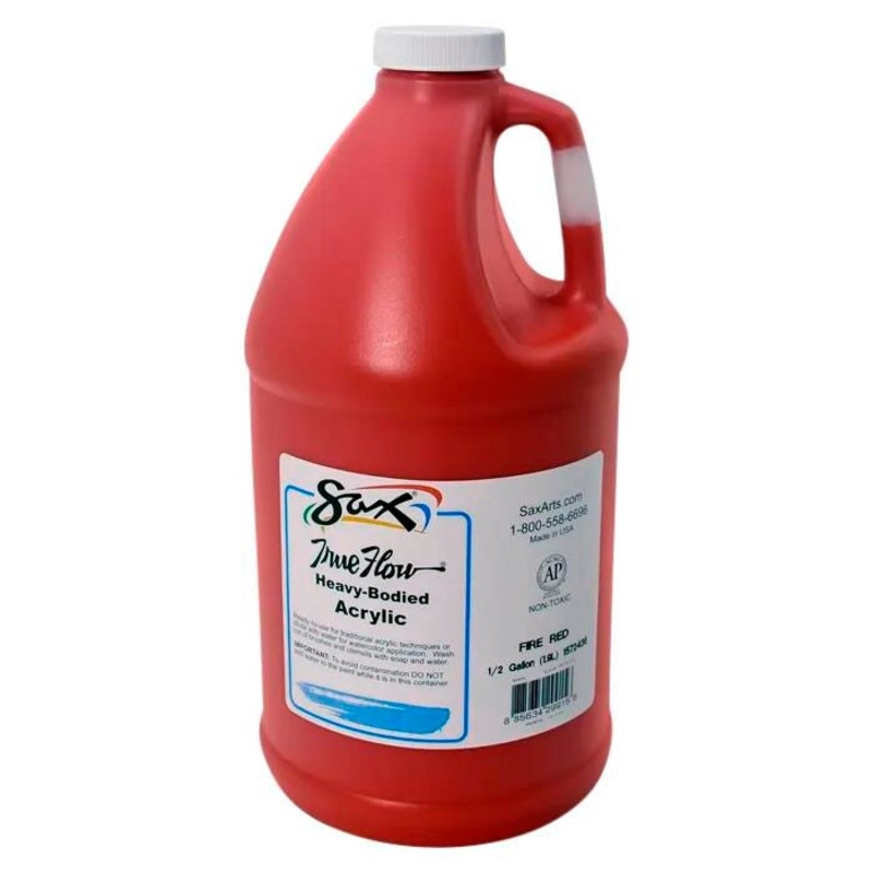Sax Heavy Body Acrylic Paint, 1/2 Gallon, Fire Red