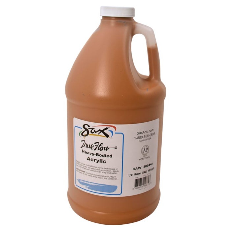 Sax Heavy Body Acrylic Paint, 1/2 Gallon, Raw Sienna