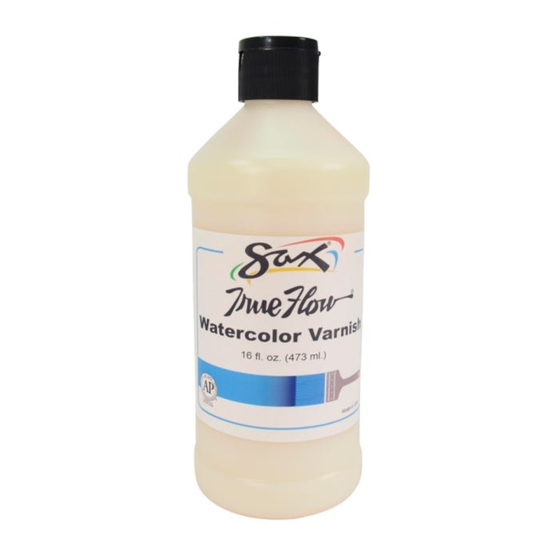Sax True Flow Watercolor Varnish, Clear Gloss Finish, 1 Pint