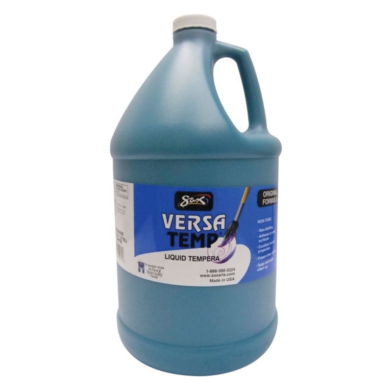 Sax Versatemp Heavy-Bodied Tempera Paint, 1 Gallon, Turquoise