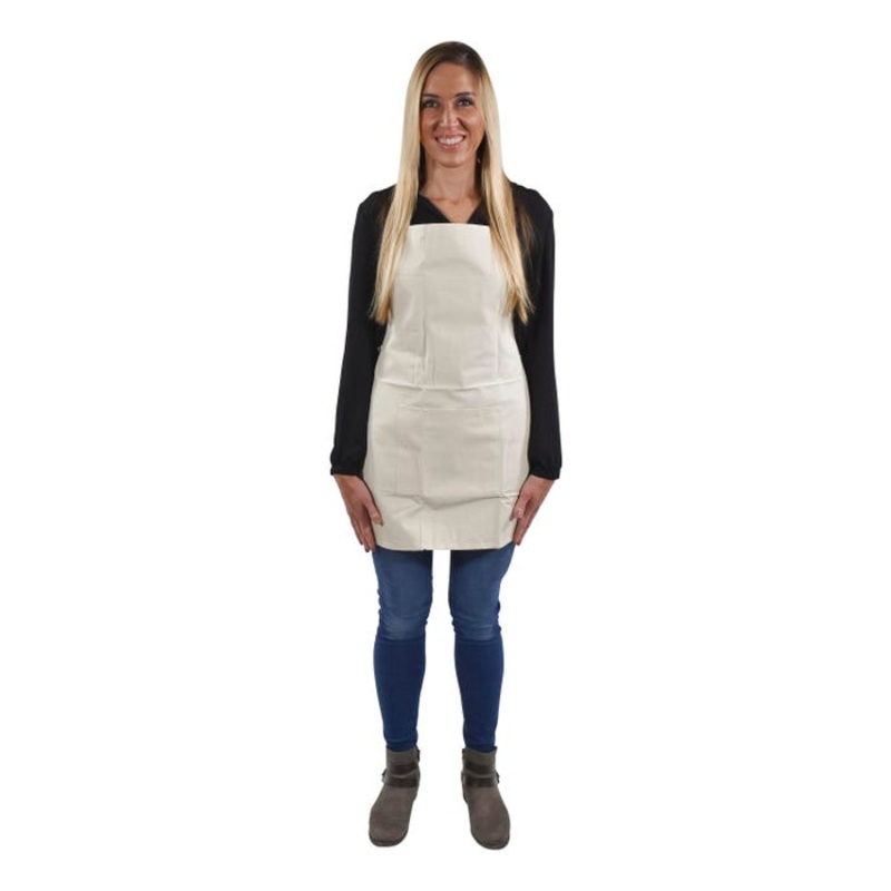 Sax Design Your Own Apron with Pocket, Medium, 20 x 28 Inches, White