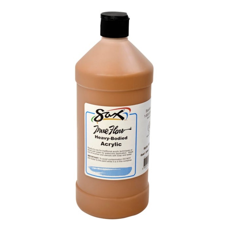 Sax Heavy Body Acrylic Paint, 1 Quart, Raw Sienna