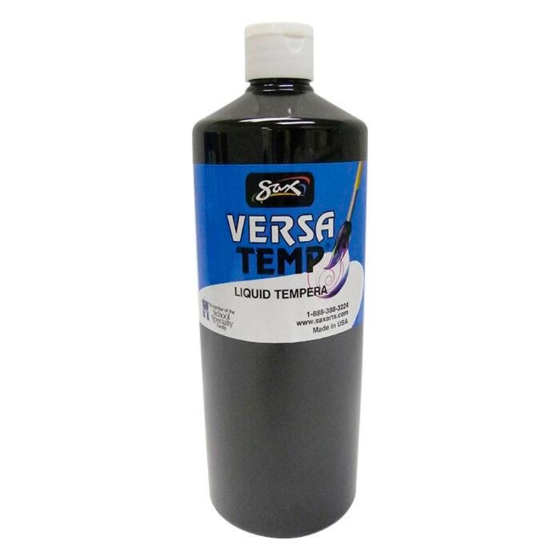 Sax Versatemp Heavy-Bodied Tempera Paint, 1 Quart, Black