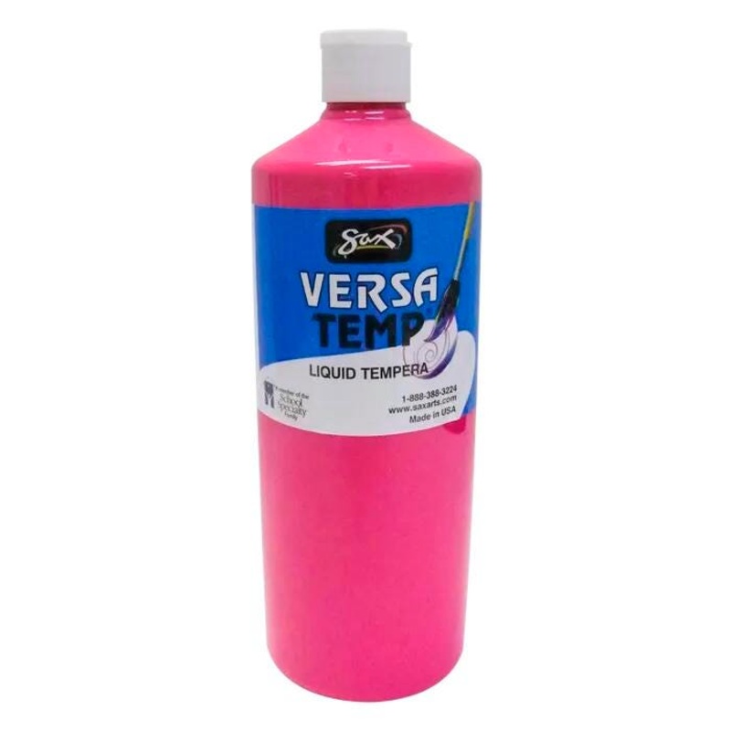 Sax Versatemp Heavy-Bodied Tempera Paint, 1 Quart, Magenta