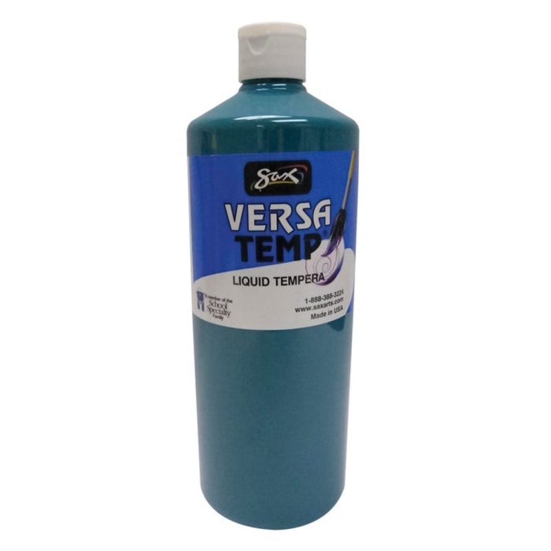 Sax Versatemp Heavy-Bodied Tempera Paint, 1 Quart, Turquoise