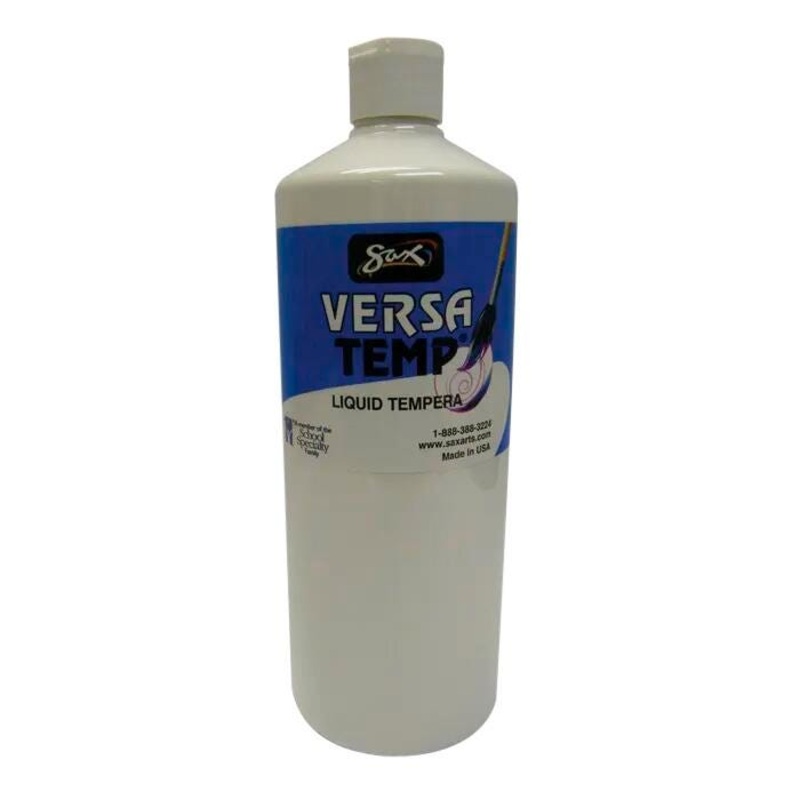 Sax Versatemp Heavy-Bodied Tempera Paint, 1 Quart, White