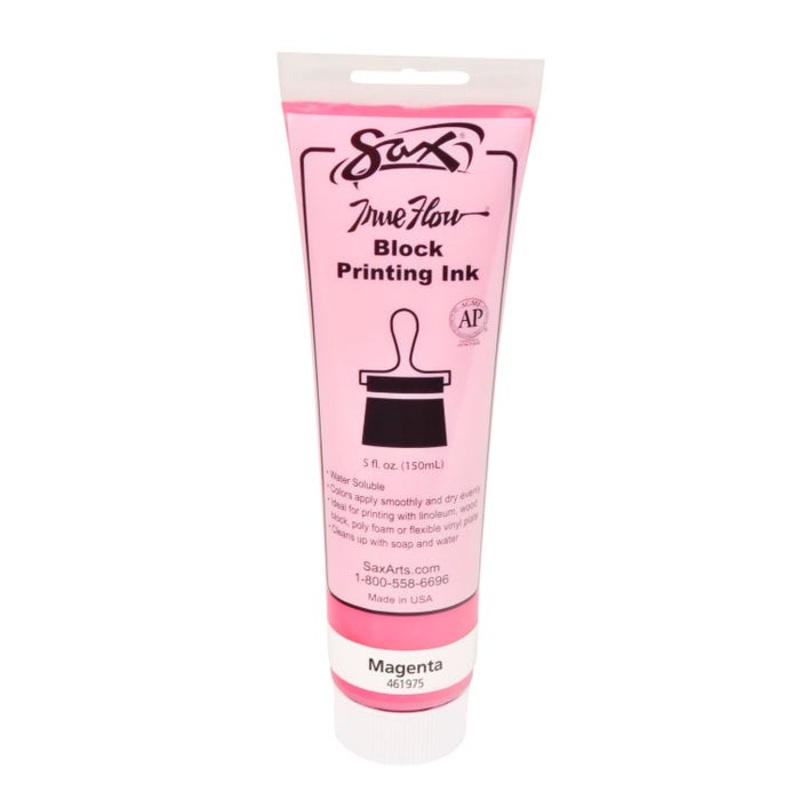 Sax Water Soluble Block Printing Ink, 5 Ounce Tube, Magenta