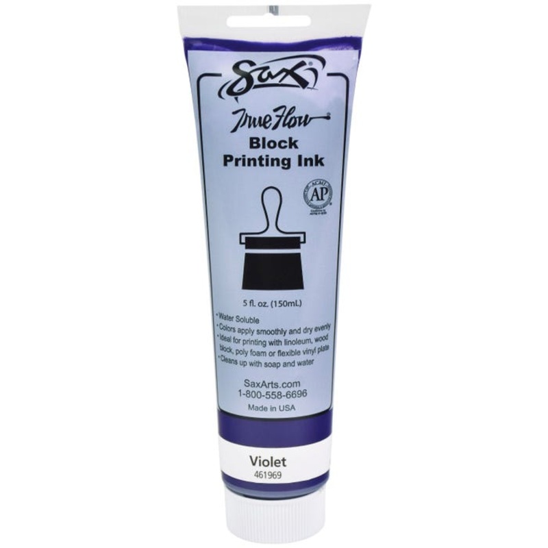 Sax Water Soluble Block Printing Ink, 5 Ounce Tube, Violet