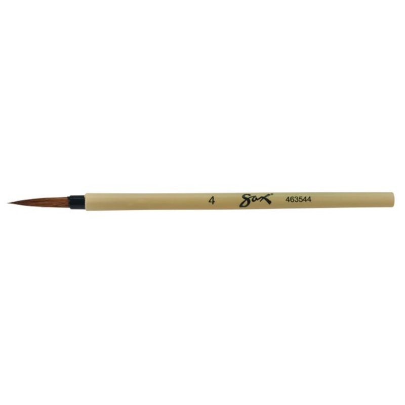 Sax Bamboo Watercolor Paint Brush, Fine Tip, Size 4