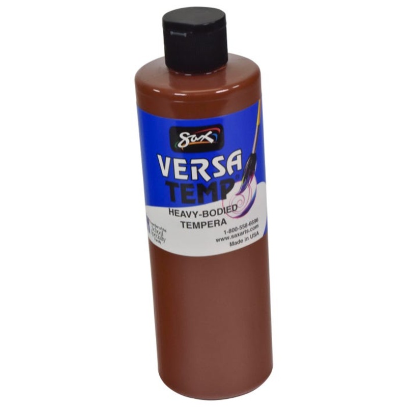 Sax Versatemp Heavy-Bodied Tempera Paint, 1 Pint, Brown
