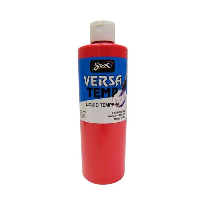 Sax Versatemp Heavy-Bodied Tempera Paint, 1 Pint, Primary Red