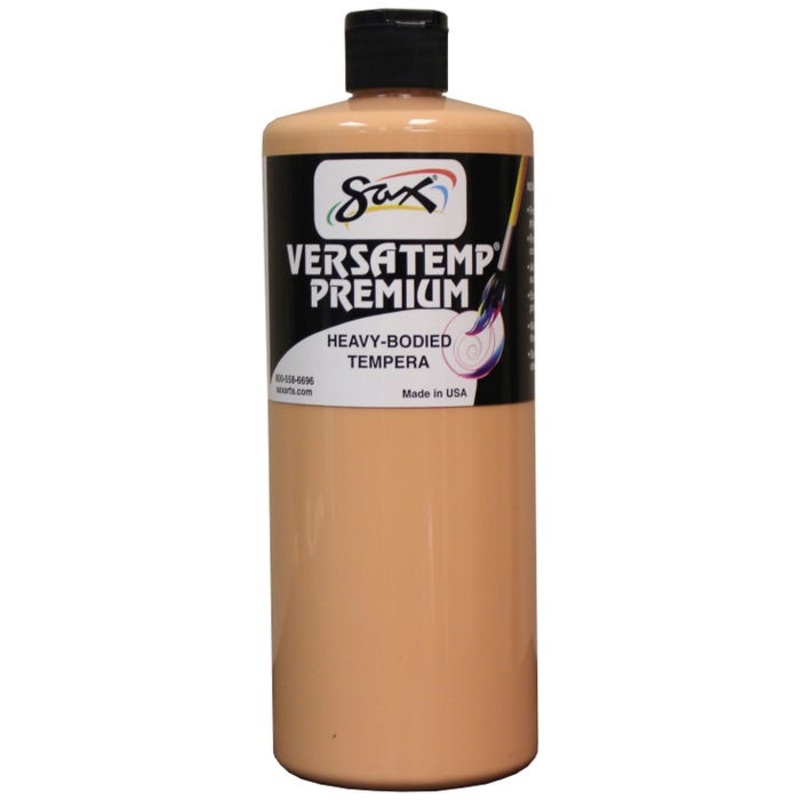 Sax Versatemp Premium Heavy-Bodied Tempera Paint, 1 Quart, Peach