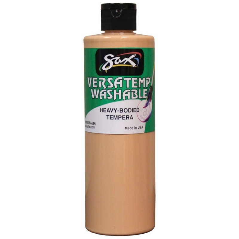 Sax Versatemp Washable Heavy-Bodied Tempera Paint, 1 Pint, Peach