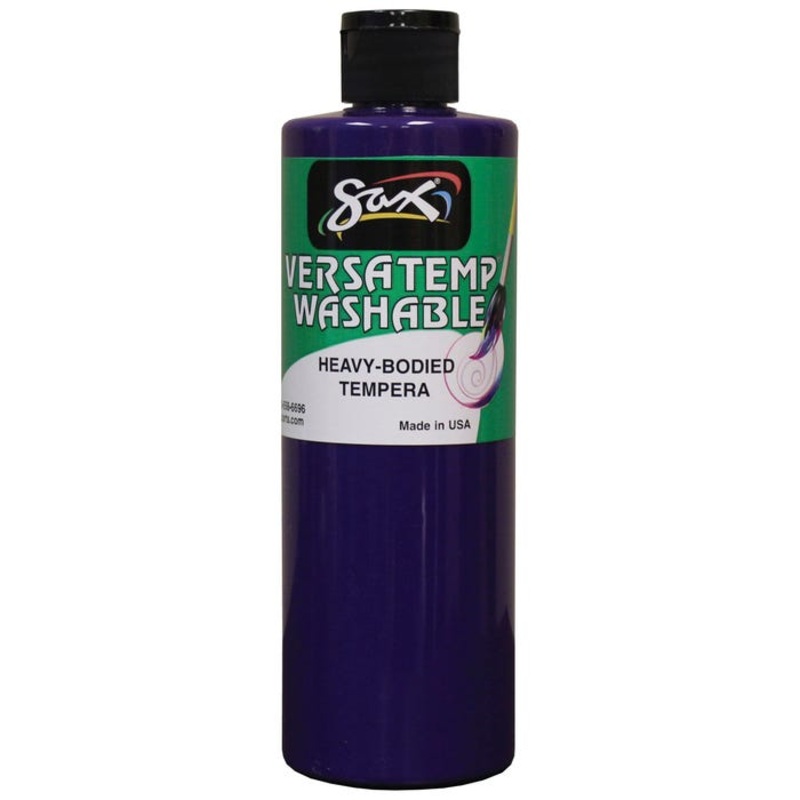 Sax Versatemp Washable Heavy-Bodied Tempera Paint, 1 Pint, Violet