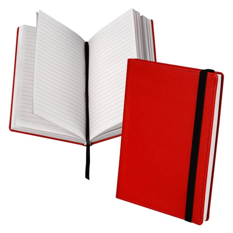 Classic Hardbound Notebook Journal, 5-1/4 x 8-1/4 Inches, Red, 120 Sheets