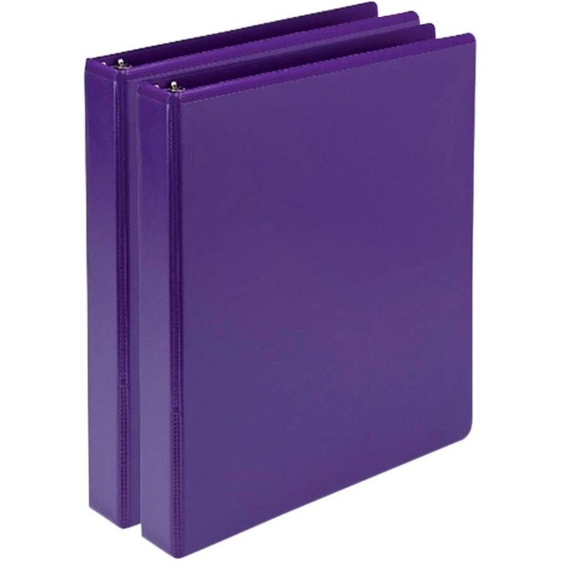 Samsill Earth Choice Fashion View Binder, Round Ring, 1-1/2 Inches, Purple, Pack of 2