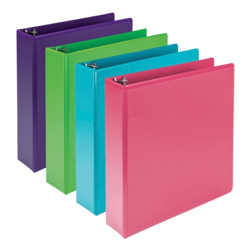 Samsill Earth Choice Fashion View Binder, Round Ring, 2 Inches, Assorted Color, Pack of 4