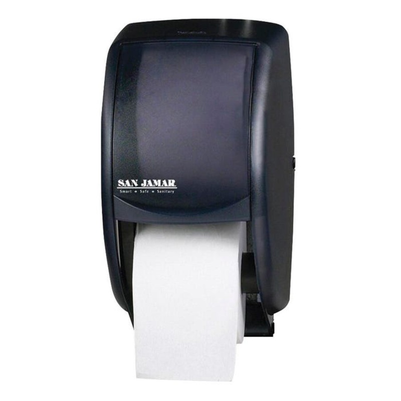 San Jamar Duett Compact Standard Tissue Dispenser, 7 x 7-1/2 x 12-3/4 Inches, Pearl Black