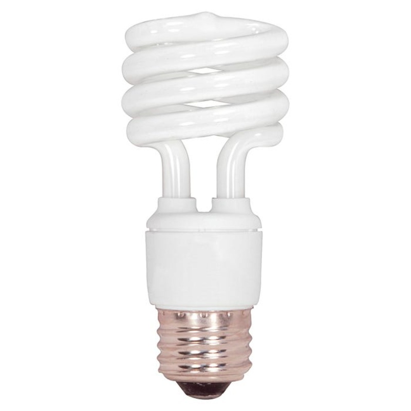 Satco Compact Fluorescent Lamp Bulb, 13 W, 120 V, 880 Lumens, White