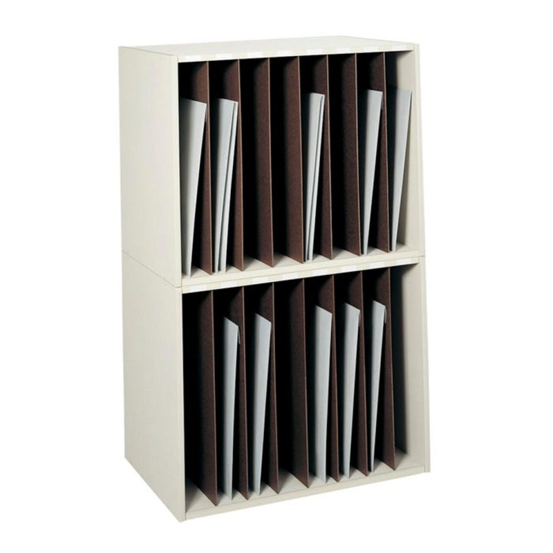 Safco Art Rack with Dividers, 36 x 24-1/4 x 29 Inches, Putty
