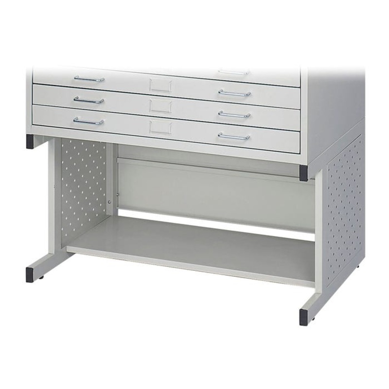 Safco Facil Flat File Cabinet High Base, 40-1/4 x 25-3/4 x 20-1/2 Inches, Light Gray
