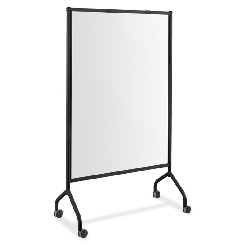 Safco Impromptu Magnetic Collaboration Screen with Full Magnetic Whiteboard Panel, 42 X 21-1/2 X 72 in, Steel Black Frame