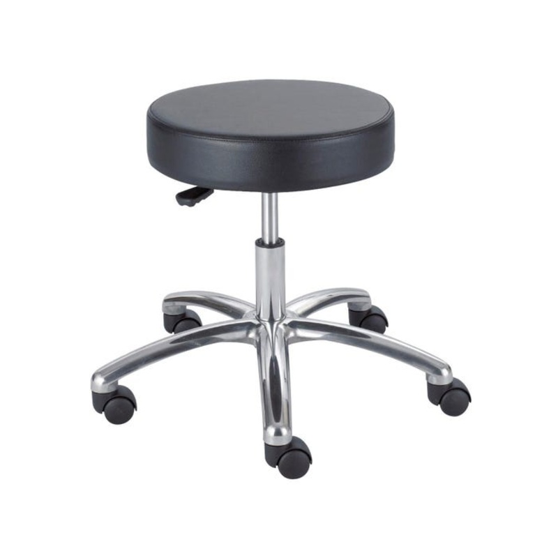 Safco Lab Stool with Pneumatic Lift, Black Seat