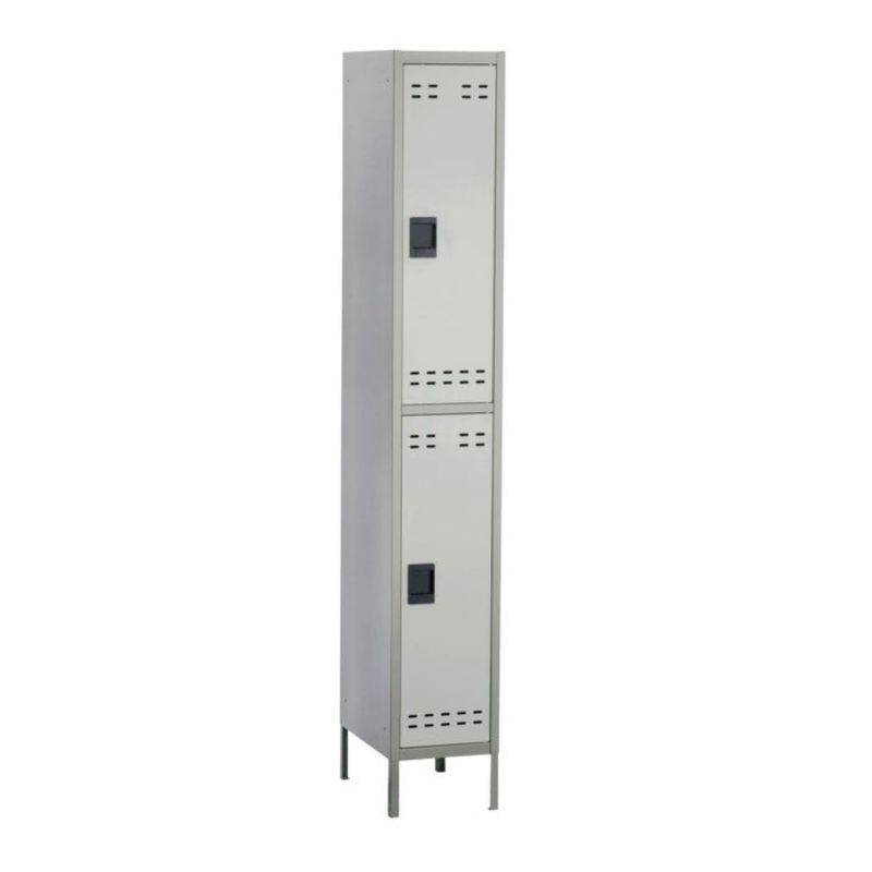Safco Locker, 12 X 18 X 78 in, Gray, 2-Tier