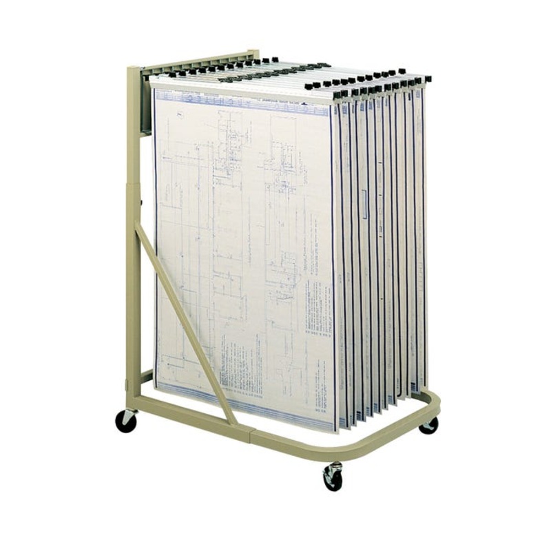 Safco Mobile File Storage Stand, 27 W x 27-1/2 D x 43-1/2 to 61-1/2 H Inches