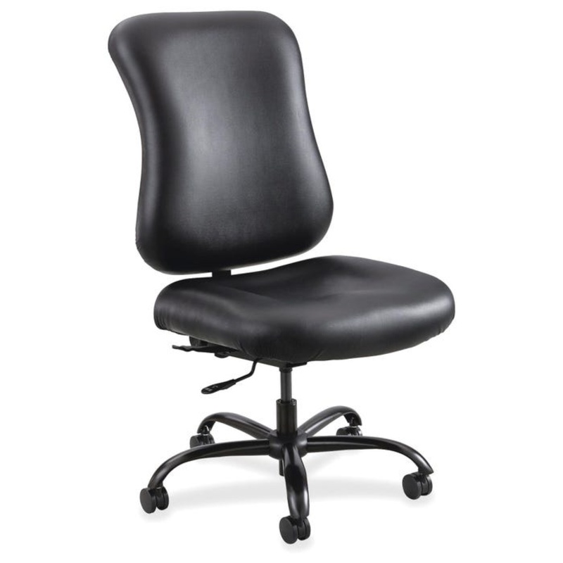 Safco Optimus Vinyl Big and Tall Chair, 25 x 25 x 45-1/2 Inches, Black