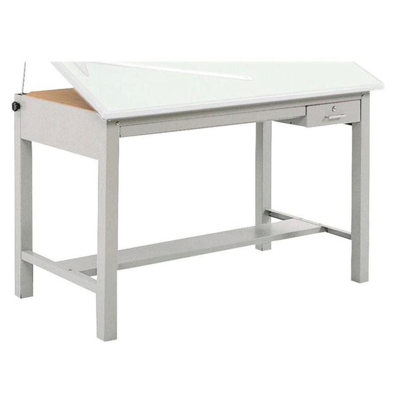 Safco Precision Base, 56-1/2 in W X 30-1/2 in D X 35-1/2 in H, Steel, Gray, for Use with Drafting Table