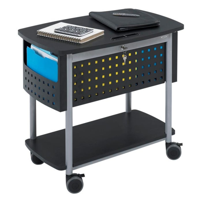 Safco Scoot Mobile File with Locking Top and Bottom Shelf, 29-3/4 W x 18-3/4 D x 27 H in
