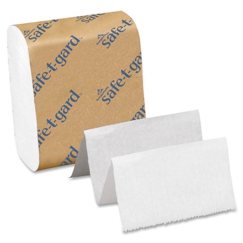 Safe-T-Gard Interfold Facial Tissue Refills for Safe-T-Guard Dispenser, White, 200 Per Pack, Carton of 40 Packs