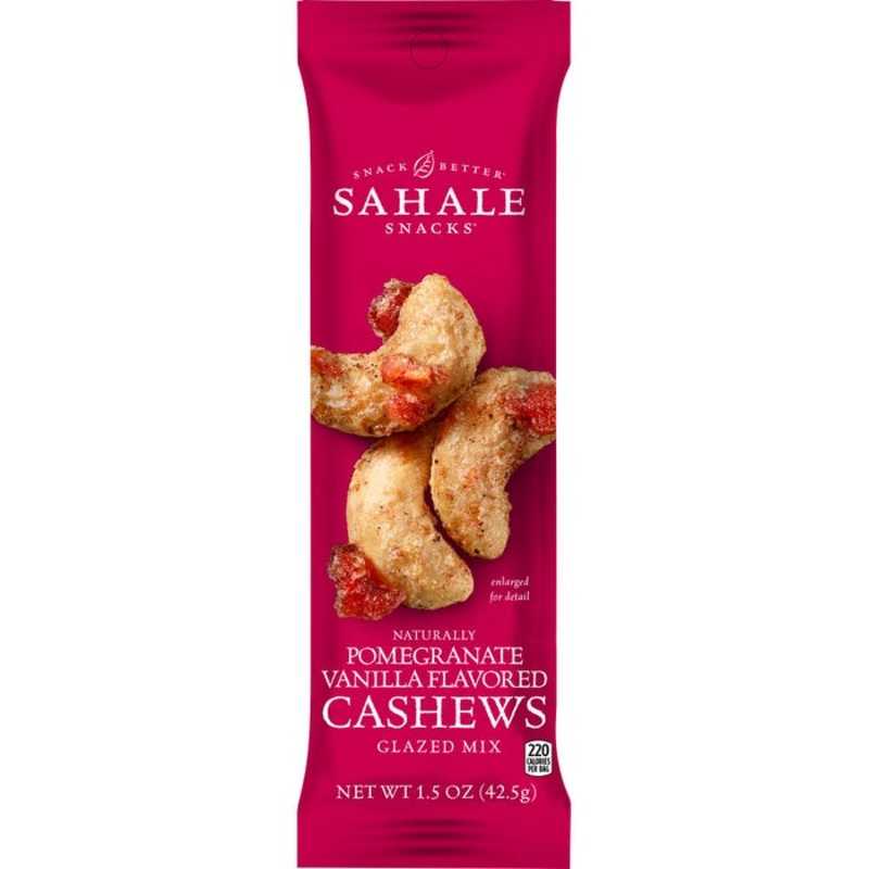 Sahale Pomegranate/Vanilla Cashew Snack Mix, 1.5 Ounces, Case of 18