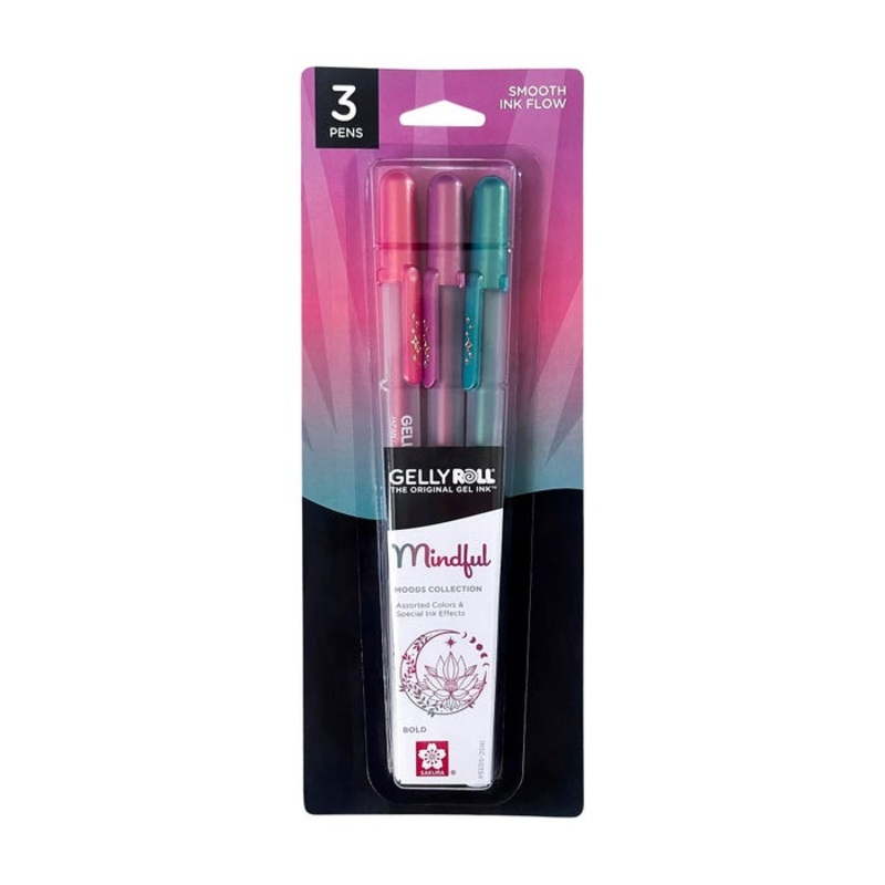 Sakura Gelly Roll Moods – Mindful, 1.0 mm Bold, Set of 3