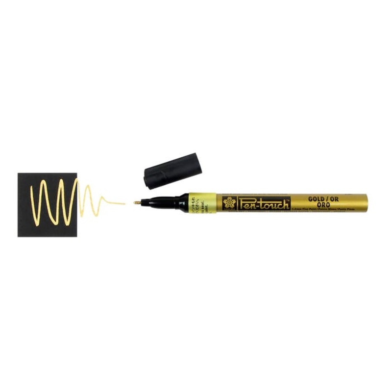 Sakura Pentouch Paint Marker, Fine Tip, Metallic Gold, Each