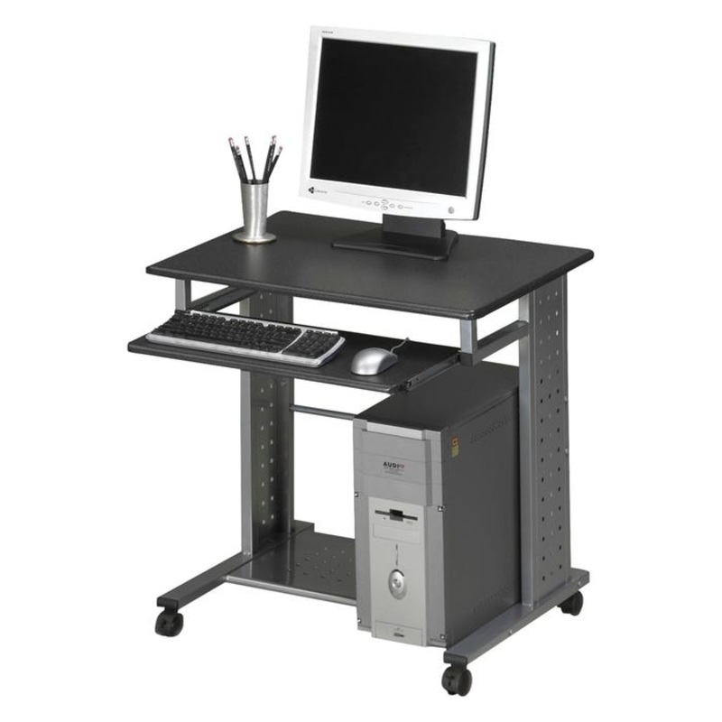 Mayline Empire Mobile PC Workstation, 29-3/4 x 23-1/2 x 29-3/4 in, Anthracite