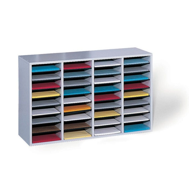Safco 36 Compartment Literature Organizer, 39-1/4 x 11-3/4 x 24 Inches